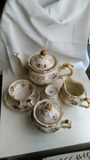 ROSENTHAL CHIPPENDALE BELLISSIMO SET DA CAFFE' IN PORCELLANA DECORATA IN ORO 27 