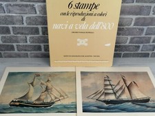 7 STAMPE NAVI A VELA DELL'800