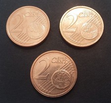 Lituania 3x 2 centesimi 2017