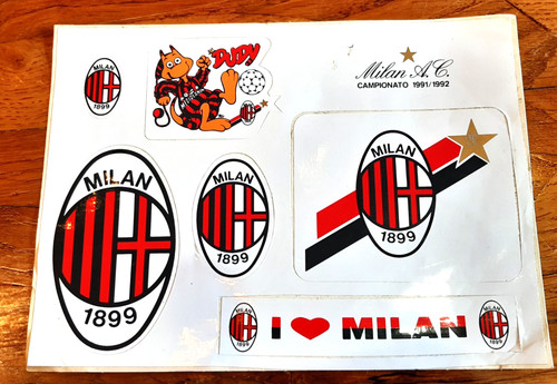 Set adesivi milan - milan, campionato