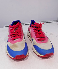 Scarpe da ginnastica vintage Nike Air da donna taglia UK 5 rosa + blu + bianche usate