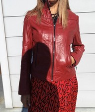 Giacca vera pelle rossa Scania