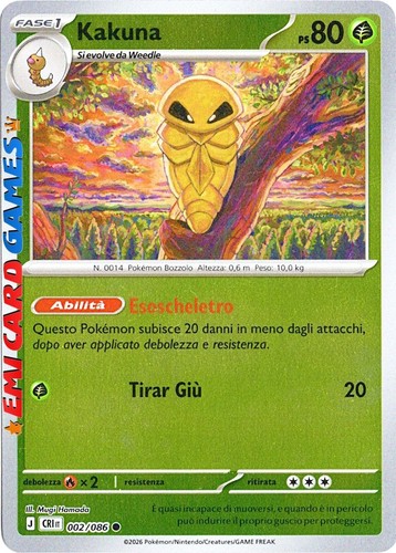 Kakuna 002 086 reverse holo - 002/086,