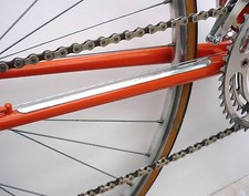 Velobitz Protezione Catena Vintage, Retrò, Alluminio Liscio, Autoadesiva