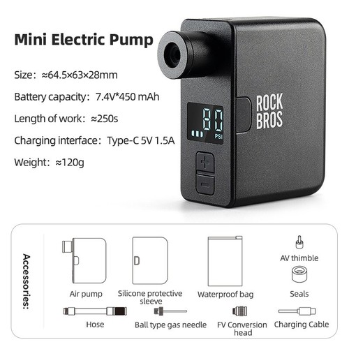 Rockbros mini pompa - mini, bici