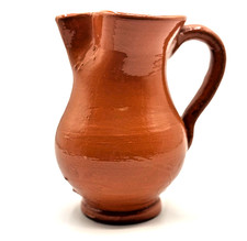 Brocca da mezzo litro in terracotta smaltata - vintage anni '80