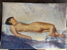 Dipinto firmato nudo donna