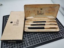 Penne Parker TRIO 51 -  VINTAGE TRIS LAMINATO ORO - COMPLETO