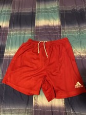 Adidas climalite pantaloncino corto Rosso e bianco sportswear taglia S