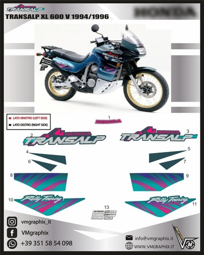 Adesivi transalp xl600v xl - xl600v,