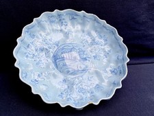 Painted Blue Enamel Majolica