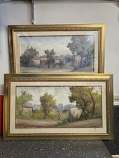 Coppia di quadri, dipinti olio