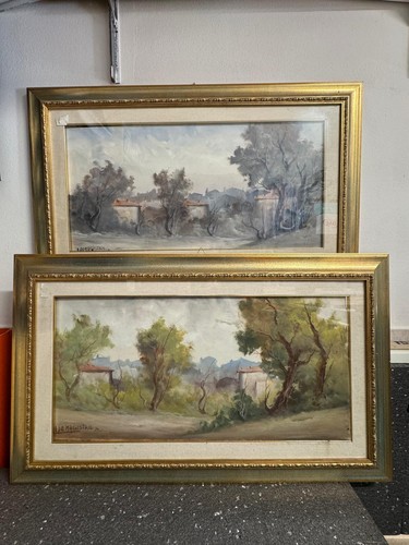 Coppia quadri dipinti olio - di,