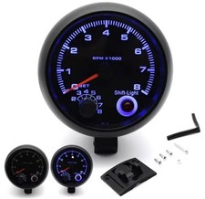 Contagiri Elettronico Universale Per Auto Benzina Con Led Blu 0-8000 RPM