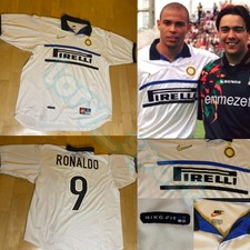 Maglia Shirt Trikot Camiseta Fc Inter Milan Nike away 1998/99 Ronaldo Pirelli
