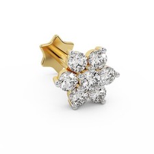 Anello naso fiore oro giallo