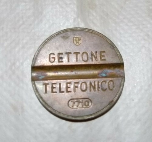 Gettone telefonico con segno - gettone,
