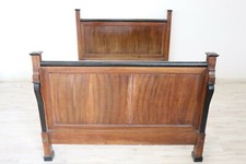 Letto antico epoca Impero in noce massello antiquariato sec XIX '800