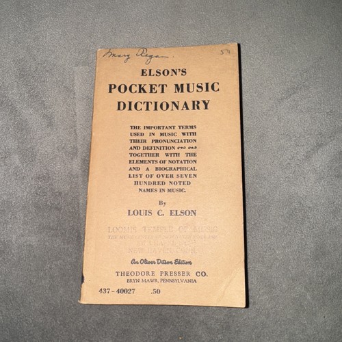 Elson pocket music - elson’s,