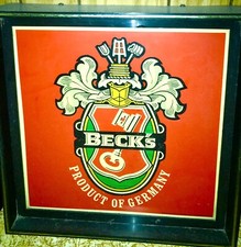 Insegna Luminosa Elettrica Beer Bier BECK'S Prodotto della Germania anni 80 Funziona! 🇩🇪
