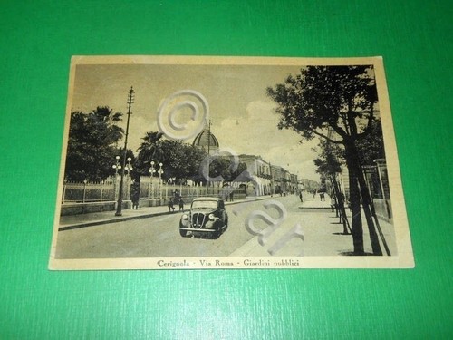 Cartolina cerignola via roma - via,