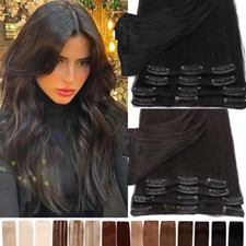 US STOCK Clip In Remy Human