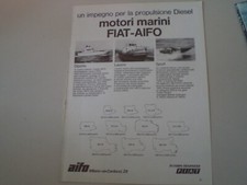 advertising Pubblicità 1976 MOTORI MARINI FIAT AIFO