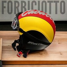 CASCO Personalizzato Fantic Caballero HELMET VINTAGE  RETRÓ PELLE IDEA REGALO
