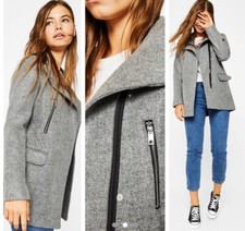 Cappottino Grigio Bershka taglia S Cappotto Elisabetta Franchi