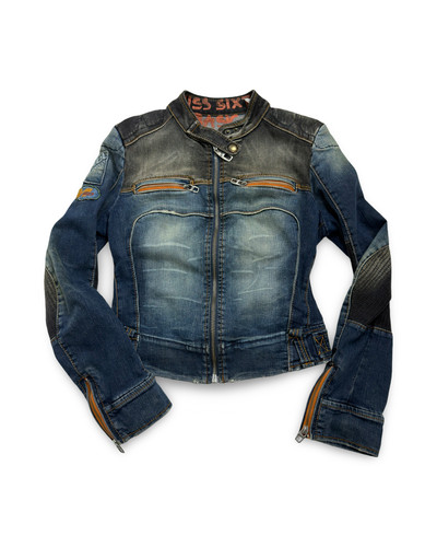 Rara giacca denim motociclista
