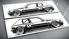 Adesivo Peugeot 205 Turbo 16 Silhouette Peugeot 205 Turbo tuning sticker nuovo
