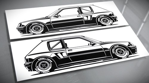 Adesivo peugeot 205 tuning - adesivo,