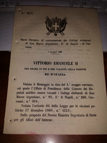 Regio decreto 1867 conv - decreto,
