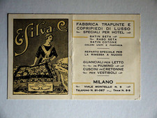 II484-E.SILVA & C.FABBRICA TRAPUNTE COPRIPIEDI LUSSO MILANO  CARTONCINO PUB.