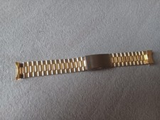 Bracciale nuovo in acciaio placcato oro ansa curva da 17 mm lunghezza 16 cm 