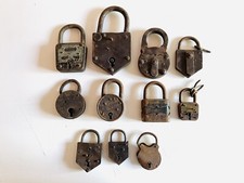 Lucchetti Antichi grande lotto 11 lucchetti originali XIX XX SECOLO serrature