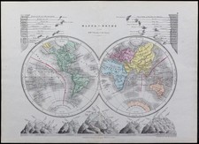1867 - Carta Geografica Antica