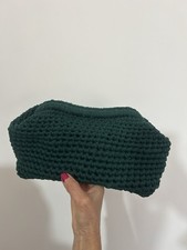 Borsa Clutch all'uncinetto Fatta A Mano nera