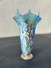 Vetro Artistco Vaso in Vetro di Murano Fatto a Mano Bellissimo Stile Fazzoletto Acqua 