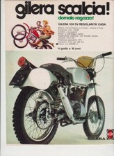 advertising Pubblicità-MOTO GILERA 124 5V REGOLARITA CASA  1975 MOTOITALIANE