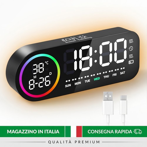Sveglia digitale comodino - sveglia,