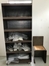 MOBILE A RIPIANI IN LAMIERA DI FERRO SU RUOTE