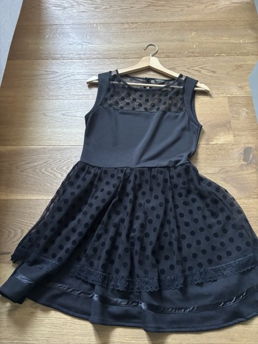 Vestito pittarello nero pois - vestito, a