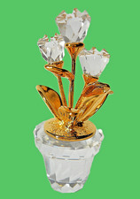 SWAROSKI VASO CON FIORI FIGURE