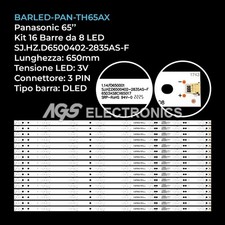 KIT 16 BARRE STRIP 8 LED TV