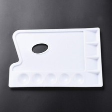 Palette peinture plastique blanche rectangle 24x16cm