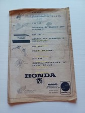 Honda CB 125 Trofeo Italia 1976 depliant ricambi specifici Samoto Hiret original