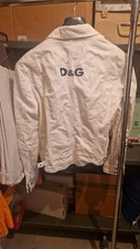giaccone giubbino bianco cotone donna DOLCE&GABBANA white chiodo bomber corto