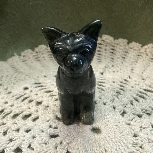 Statuina gatto pietra - , agata