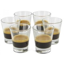 Bormioli Set 6 Bicchierini Caffeino Tazzine Caffè in Vetro 8,5 cl